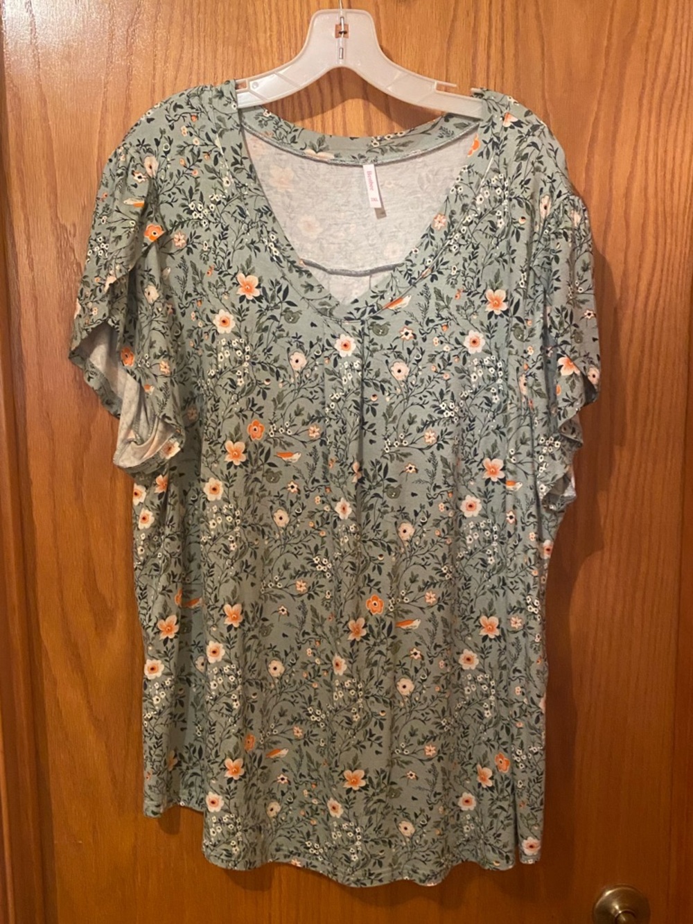 3 Item Pre-Packaged Bundle of Floral Short-Sleeve V-Neck Tops
